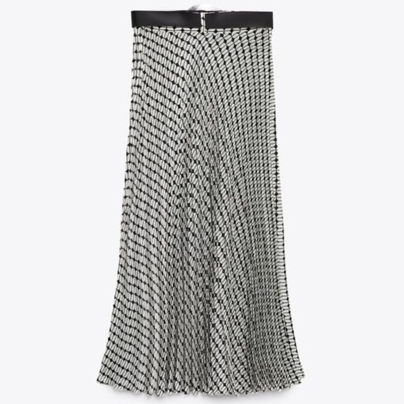ZARA PLEATED MIDI SKIRT. NWT. XS - Picture 2 of 7